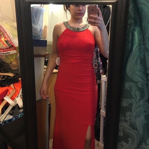 Full length Red prom Dress New w/Tag!!!! - Picture 1 of 7